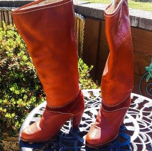 Zodiac  Boho Leather and Suede Sexy Boots - Size 6